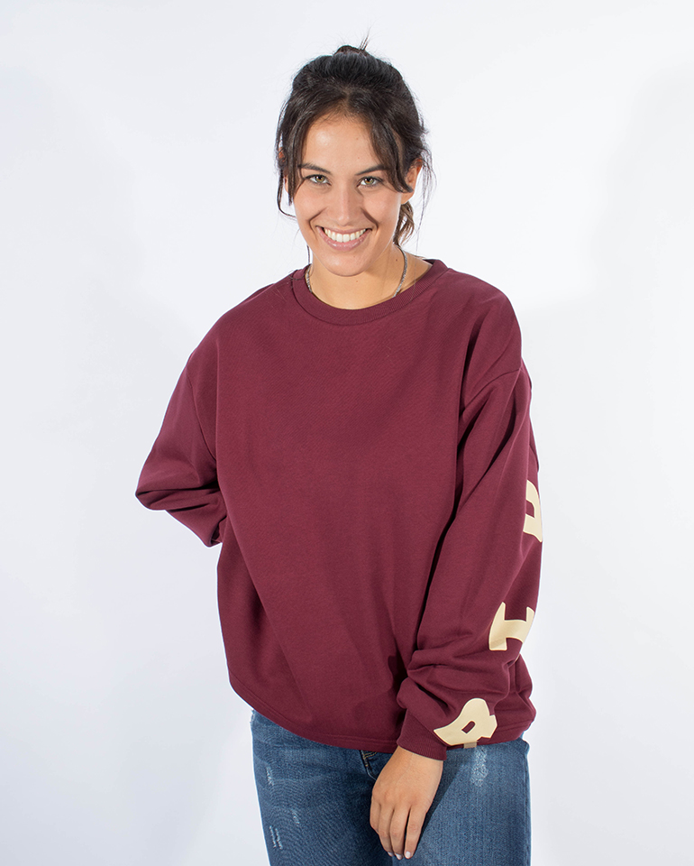 The Sweat Ride Burgundy is oversize and has comfy fit - SKULK
